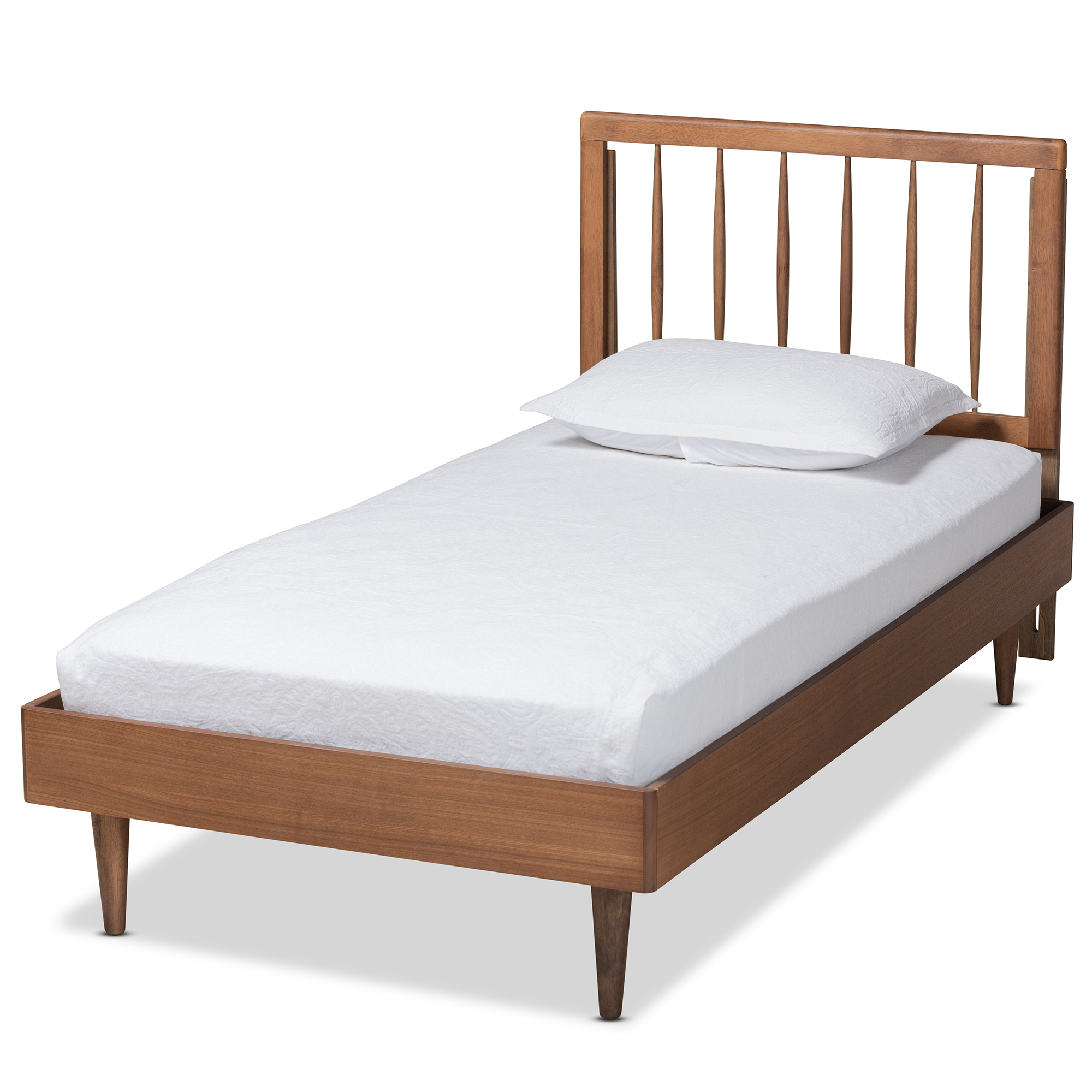 Mid century modern twin bed deals frame